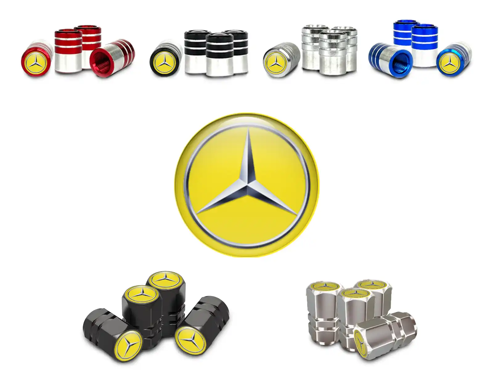 Mercedes Tires Valve Caps for Motorcycle Tuning Design